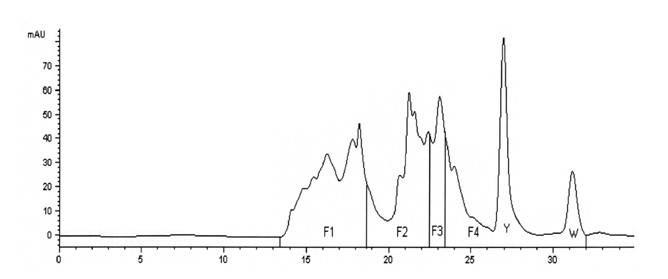 Хроматографический профиль WPH (гидролизат whey-протеина)