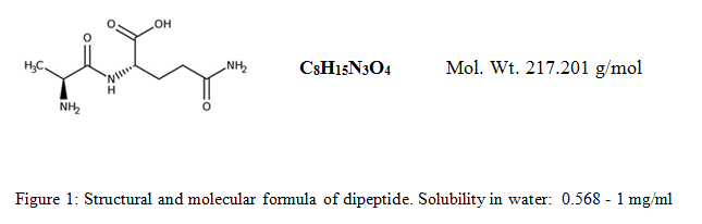 Structural and molecular formula of dipeptide